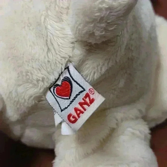 Ganz Teddy Bear Kelsey H12268  Plaid Ribbon Cream Color Plush 14" - Picture 4 of 6